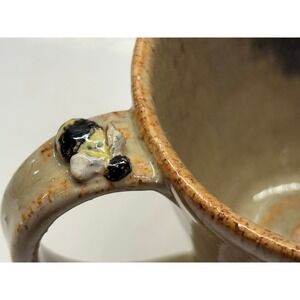 Hand Thrown StudioArt Pottery Vero Beach Florida Glazed Stoneware BEEMug Signed